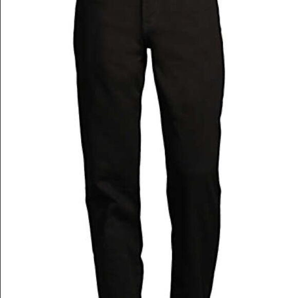 Land’s End Men’s Traditional Fit Dark Wash Cotton Denim Jeans 38 x 32” Black - Picture 9 of 15